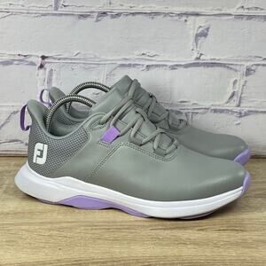 FootJoy ProLite Gray Purple Spikeless Golf Shoes 98204 Women's Size 8.5 Sneakers